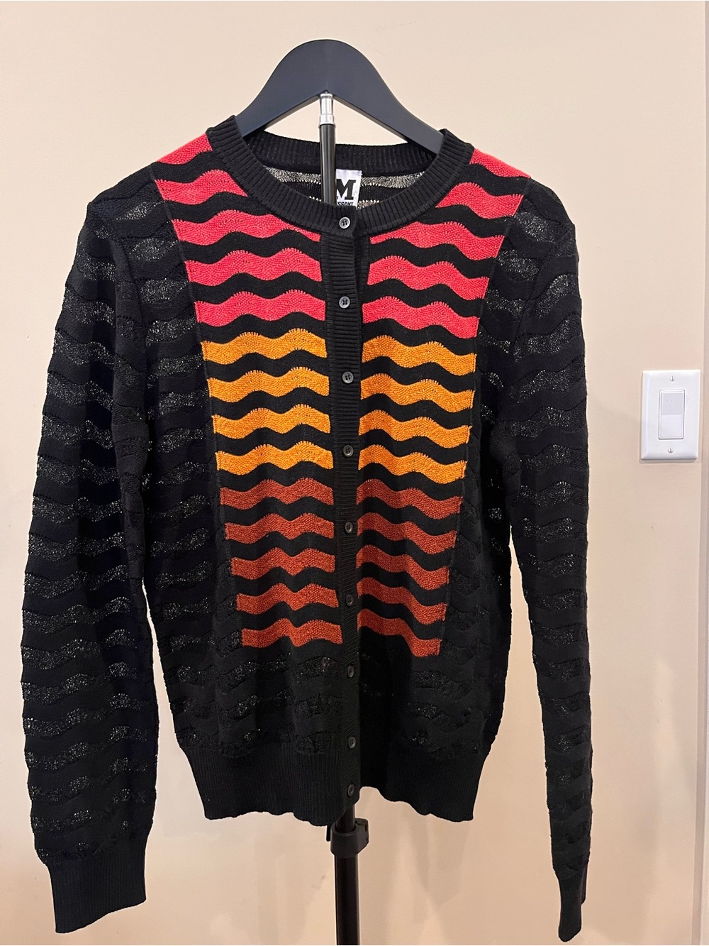 M Missoni Sunset Wave Knit Cardigan Sweater IT 44 US 8